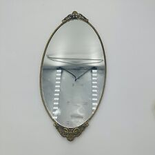 Espejo Art Deco Pared Dorado Pared Vintage Ovalado 8 pulgadas W x 17 pulgadas H Exposición de Joyería segunda mano  Embacar hacia Argentina