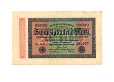 Billete de inflación alemán genuino de 20000 marcos 1923 ¡fino con!¡!¡!, usado segunda mano  Embacar hacia Argentina