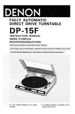 Denon 15f turntable for sale  Santee