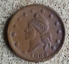 Używany, 3 monety północnoamerykańskie żetony 1813, 1837, 1863 na sprzedaż  Wysyłka do Poland