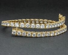 14K Yellow Gold Plated 10Ct Round Cut Lab Created Diamond Womens Tennis Bracelet for sale  Shipping to South Africa