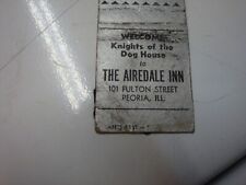 The Airedale Inn. Livro de fósforos Peoria, Ill. 1930-40s segurança primeiro comprar usado  Enviando para Brazil