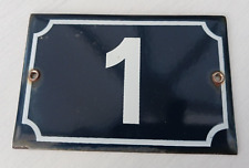 Placa de metal esmaltada placa porta porta número 1 casa azul francesa antiga comprar usado  Enviando para Brazil