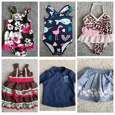 Lote de 6 piezas de ropa para niñas talla 6-9 meses marcas mixtas trajes de baño falda segunda mano  Embacar hacia Argentina