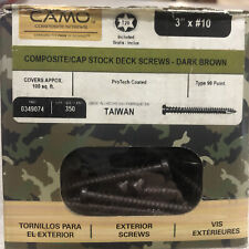 National Nail CAMO 3” x #10 Dk BROWN Composite Deck Screws Star Drive (Box 350) for sale  Shipping to South Africa