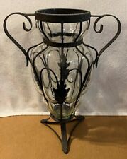 wrought iron glass vase for sale  Kenly