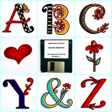 Garden Alphabet Embroidery Designs Floppy Disk for Husqvarna Viking  Designer 1 for sale  Shipping to South Africa