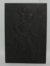 Plakietka, Buderus, Christopherus 1952 prof. J. Enseling, odlewana sztucznie żelazna plakietka na sprzedaż  Wysyłka do Poland