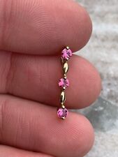 9ct gold pink Topaz three stone pendant￼ 0.8 Grams for sale  Shipping to South Africa