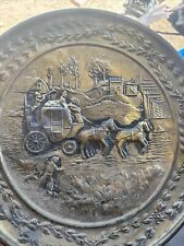 brass wall hanging plate for sale  Morongo Valley