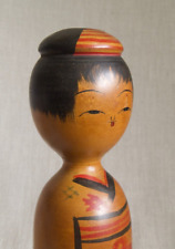 Muñeca Kokeshi antigua japonesa de 30,5 cm (12"): firmada por Satoko Suzuki 1927 ~ 2007 segunda mano  Embacar hacia Argentina