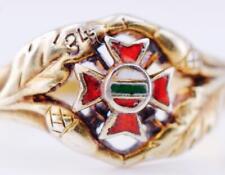 Antiguo anillo de premio de oficiales reales búlgaros de la Segunda Guerra Mundial pedido de esmalte de valentía segunda mano  Embacar hacia Argentina