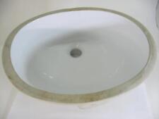 New Undercounter Lavatory Sink w/ Overflow Oval White 17" x 14" x 7-3/4" for sale  Shipping to United Kingdom