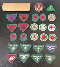 Job Lot Vintage Original Boy Scout Collectables Cloth Patches & Enamel Badge for sale  Shipping to South Africa