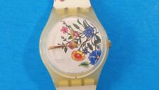 Reloj táctil vintage para mujer Swatch resorte flores funcionando nuevo batería 30 mm segunda mano  Embacar hacia Mexico