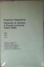 Nietzsche ditirambi dioniso usato  Italia