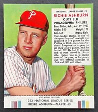 Béisbol Red Man 1953 = Nl #3 Richie Ashburn con pestaña = paquete fresco = casi nuevo segunda mano  Embacar hacia Argentina