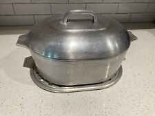 VTG Magnalite GHC 8 Qt Dutch Oven Oval Roaster W/ Lid And Trivet Aluminum USA, used for sale  Shipping to South Africa