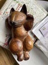 Wooden carved cat for sale  TELFORD