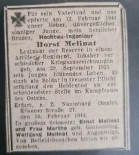 Todesanzeige gefallen 1944 gebraucht kaufen  Erfurt