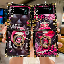 Capa telefone glitter legal suporte anel + suporte anel flip 3 4 5 para Samsung Galaxy Z comprar usado  Enviando para Brazil