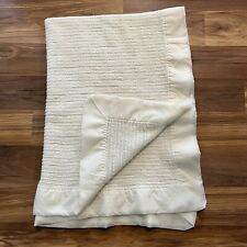 Vintage Baby Morgan? Cobertor de bebê waffle branco acabamento acetinado 35,5x48 comprar usado  Enviando para Brazil