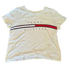 Tommy Hilfiger Womens T-Shirt Size XL Mint Embroidered Logo Flag Relaxed Fit EUC na sprzedaż  Wysyłka do Poland