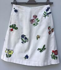 Boden white embroidered for sale  COVENTRY