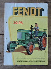 orig. Prospectus Fendt diesel horse F20 H6 tractor tractor 1954 for sale  Shipping to South Africa