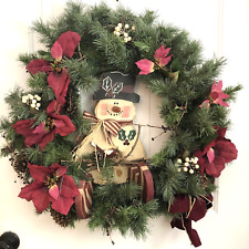 Snowman wreath rustic for sale  Sault Sainte Marie