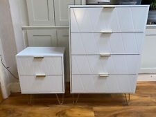 bedside tables white for sale  MANCHESTER
