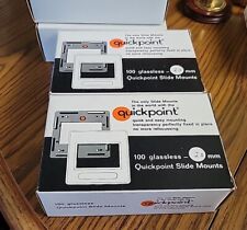 2 Boxes ( 100 Each 2 pc) QUICKPOINT 24 x 36 PLASTIC SLIDE MOUNTS GLASSLESS 2mm  for sale  Shipping to South Africa