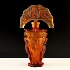 Glamorous Art Deco Amber Glass Collectible Perfume Bottle H.Hoffmann by Lalique for sale  Shipping to Canada