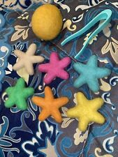 6 estrelas do mar de feltro com pinças e ovo de feltro colorido Montessori brinquedo infantil bebê comprar usado  Enviando para Brazil