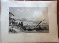1843 brockedon incisione usato  Roma