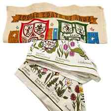 3 toalhas de prato decorativas vintage 1960 calendário brasão do zodíaco e floral comprar usado  Enviando para Brazil