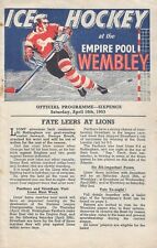1953 wembley lions for sale  SOUTHAMPTON