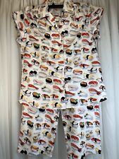Conjunto de pijama y pantalón The Cat’s patrón SUSHI talla mediana 100 % algodón ¡Muy lindo! segunda mano  Embacar hacia Argentina