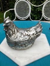 Silver chicken ornament for sale  MARLBOROUGH