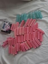 Usado, Lote de 69 rodillos rizadores de cabello de plástico rosa/azul  segunda mano  Embacar hacia Mexico