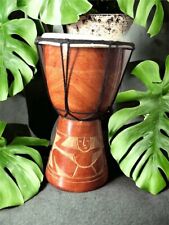 Usado, Tambor Djembe africano de madeira 8" altura 5" cabeça de tambor esculpida à mão madeira comprar usado  Enviando para Brazil