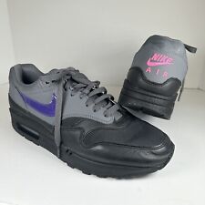 Tênis Nike Air Max One 1 masculino 9 preto cinza roxo rosa AR1249-002 GUC comprar usado  Enviando para Brazil