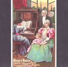 Mason & Hamlin 1800's Church Organs Chapel & Parlor Music Victorian Trade Card, used for sale  Shipping to South Africa