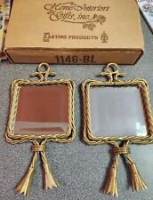 Conjunto de dois espelhos dourados para interiores domésticos novo na caixa comprar usado  Enviando para Brazil