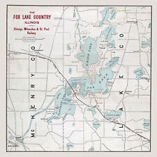Mapa de 1916 de The Fox Lake Country Illinois comprar usado  Enviando para Brazil
