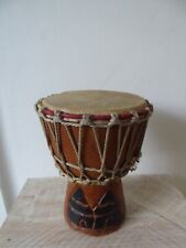 Vintage African Djembe Hand Carved Bongo Drum, 9.5" for sale  Shipping to South Africa