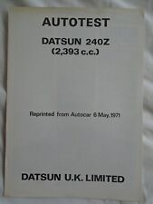 Datsun 240z autotest for sale  KINGS LANGLEY