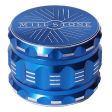 Millstone Herb Tobacco Grinder Large  4-Piece Metal 2.5 inch Magnetic Top Blue for sale  Shipping to South Africa