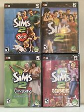 The Sims 2 (PC, 2004) Lot Bundle.  University, seasons, pets expansion packs., used for sale  Shipping to South Africa