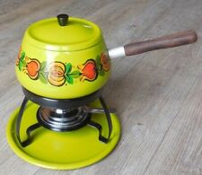Vintage ! Service à fondue bourguignonne en tôle émaillée d'occasion  France